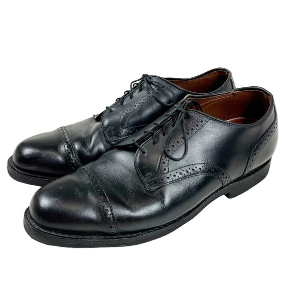 Allen Edmonds Shoes Men’s 10 Benton 3408 Black Oxfords Cap Toe Synthetic Sole